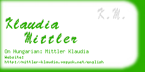 klaudia mittler business card